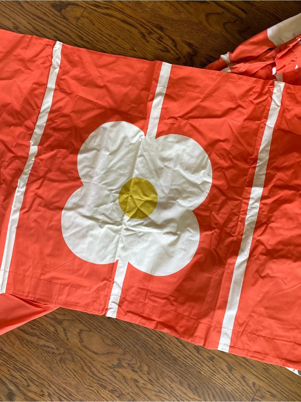 NIB Orla Kiely KING SIZE Giant Abacus Floral in Tomato Cotton Duvet + 2 Pillows